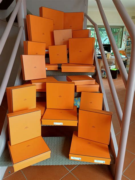 empty hermes boxes.